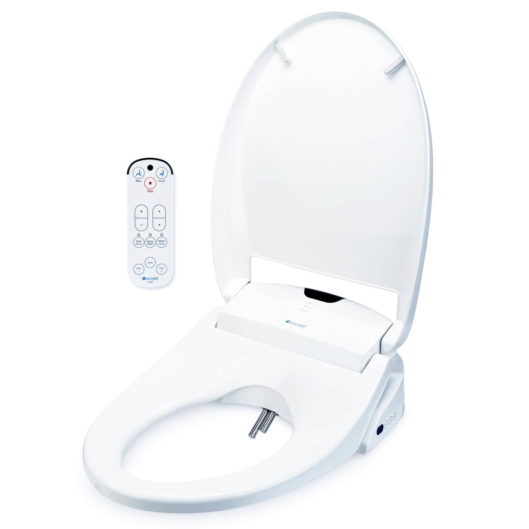 Brondell Swash 1200 White Luxury Bidet Toilet Seat - Round