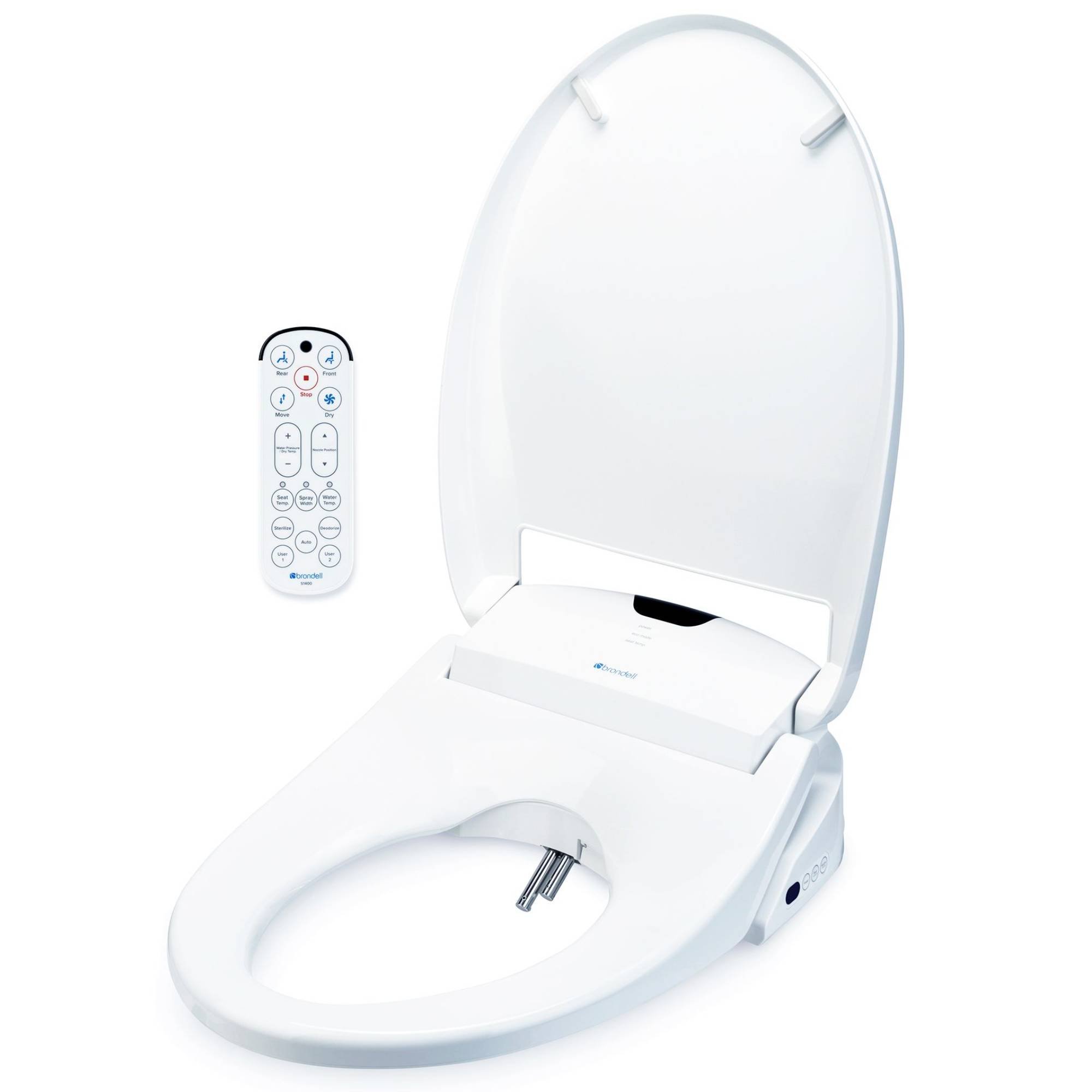 Brondell Swash 1400 White Luxury Bidet Toilet Seat - Round