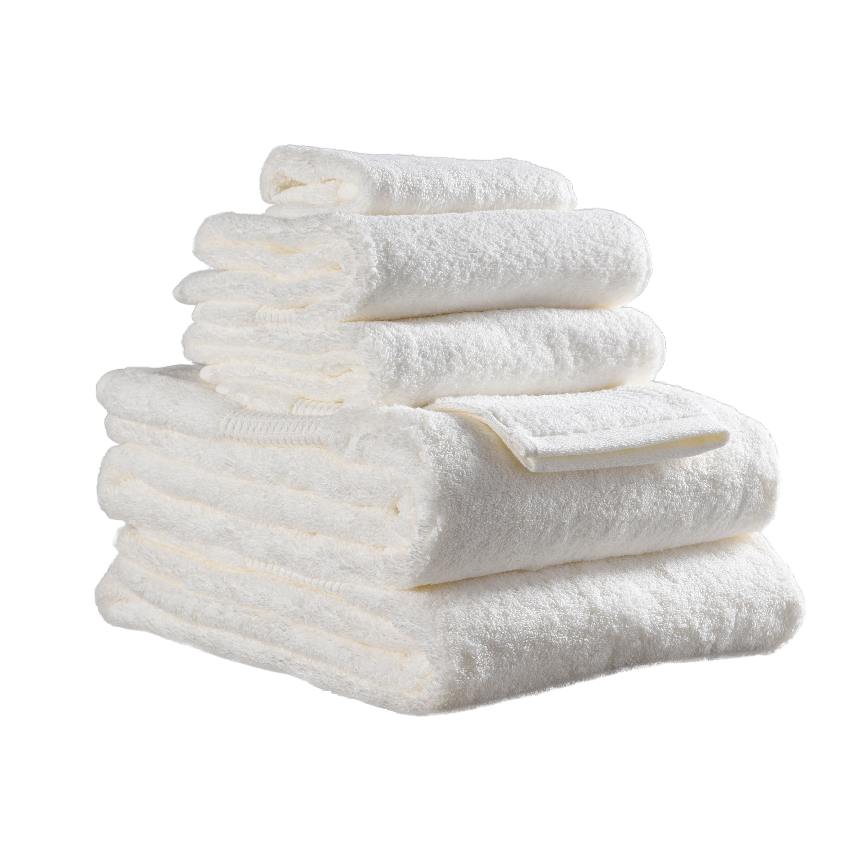 Delilah Home DHT-100400 White Organic Cotton Towel Set - 6-piece