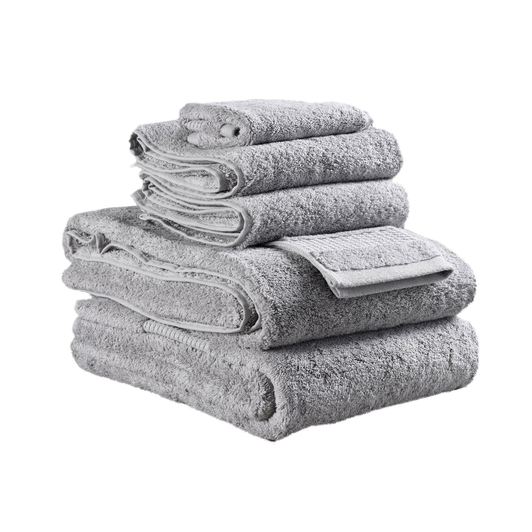 Delilah Home DHT-100403 Light Gray Organic Cotton Towel Set - 6-piece