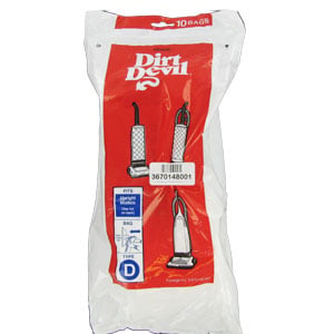 Dirt Devil 3670148001 Type D Vacuum Bags - 10-Pack Microfresh