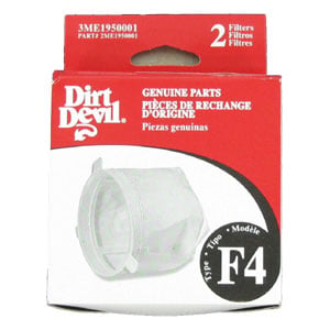 Dirt Devil 3ME1950001 F4 Filters for Dirt Devil Hand Vac - 2 Pack