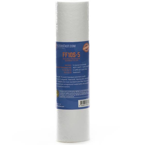 Filters Fast® FF10S-5 Replacement for Pentek P5, 155014-43 Spun-Bonded Polypropylene Sediment Water Filter Cartridge
