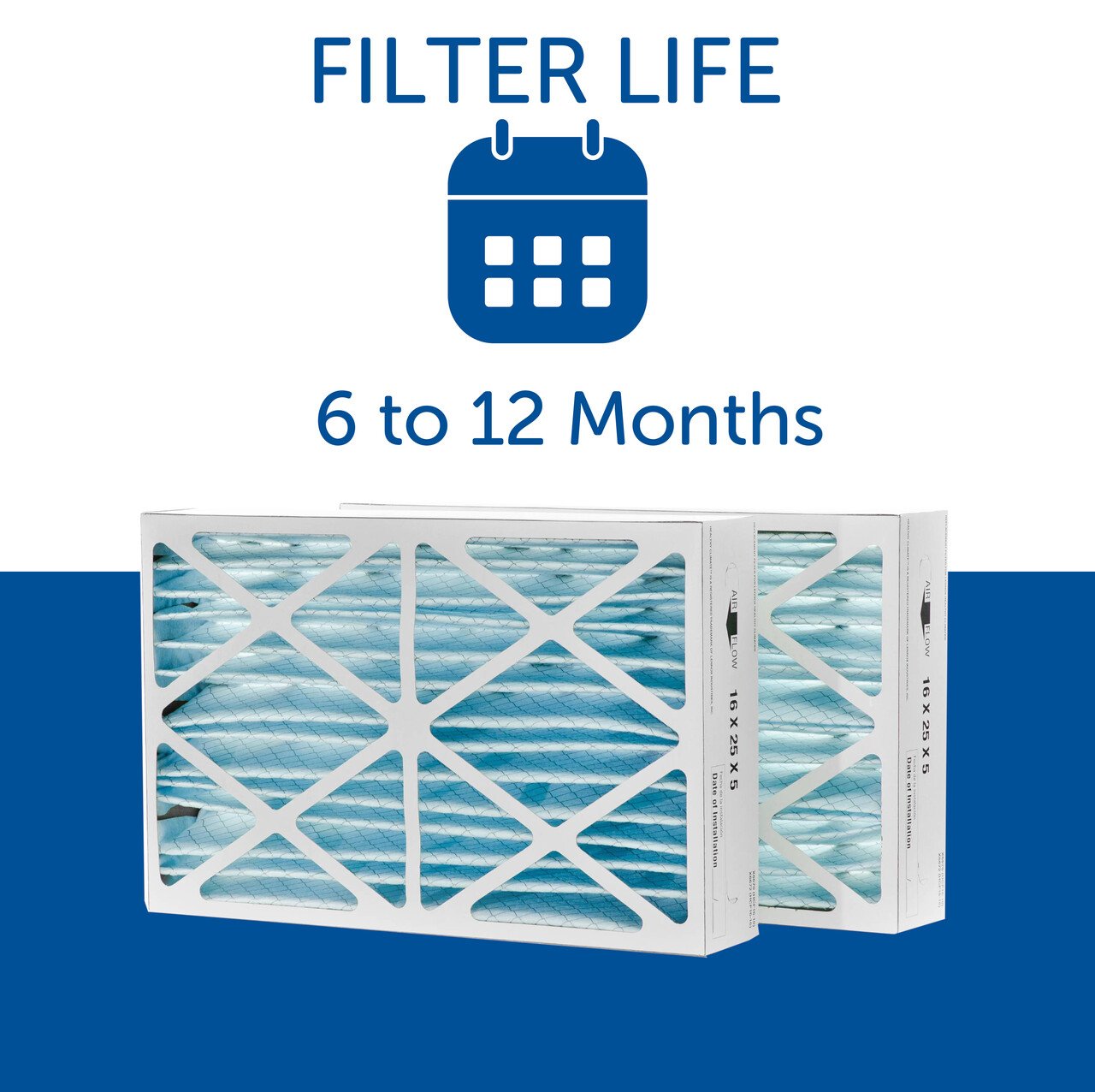Filters Fast® Replacement for Lennox X6670 16x25x5 MERV 11 Healthy Climate Furnace & AC Air Filter - 2-Pack
