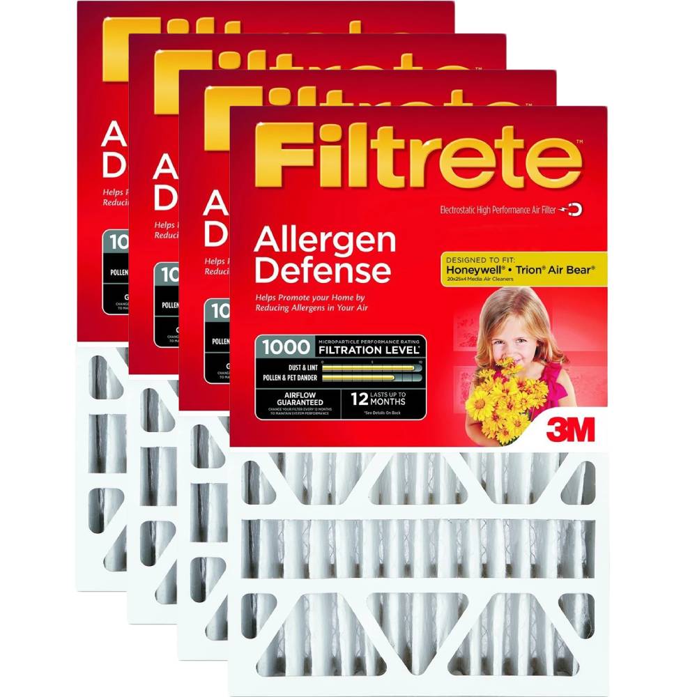 Filtrete 4" Allergen Reduction Deep Pleat Air Filter - 4-Pack