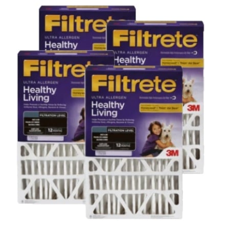 Filtrete 4" Ultra Allergen Reduction Deep Pleat Air Filter - 1550 MPR, 4-Pack