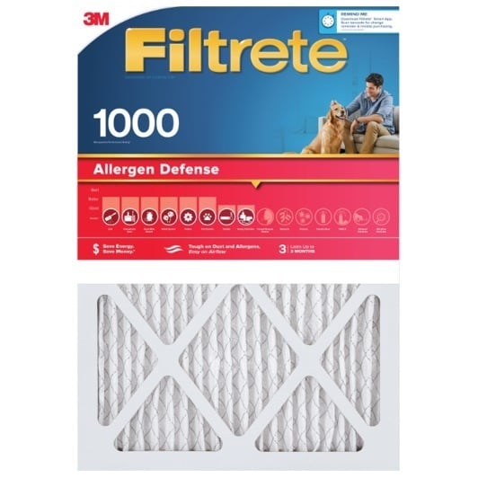 3M Filtrete 1000 MPR Allergen Defense Air Filter (Red)