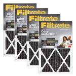 Filtrete 1 Inch Carbon Odor Air Filter 14 x 25 x 1 4-Pack