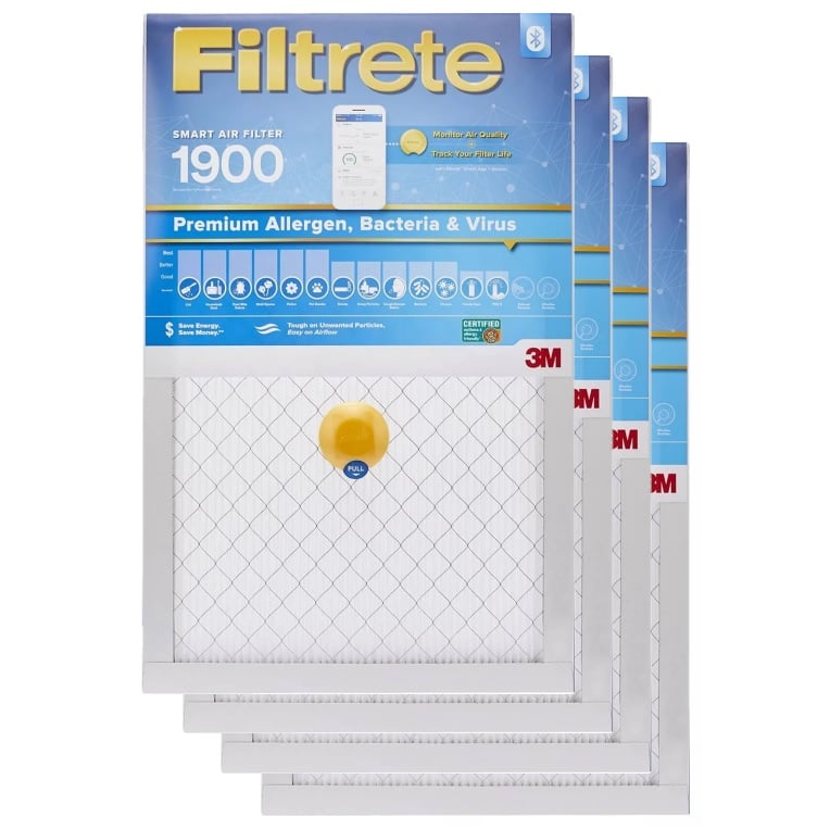 Filtrete Smart Air Filter, S-UA04-4, 14" x25" x1, 1900 MPR 4-Pack