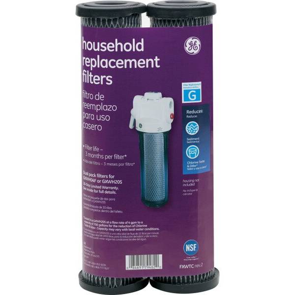 GE FXWTC Replacement Sediment Water Filter - 2-Pack