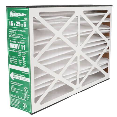 GeneralAire 6FM1625 Part 4541 MERV 11 16x25x5 Furnace Filter