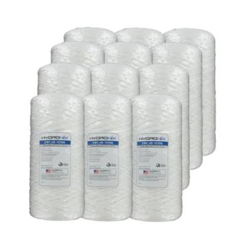 Hydronix SWC-45-10100 12-Pack 10" x 4.5" String Filter - 100 Micron