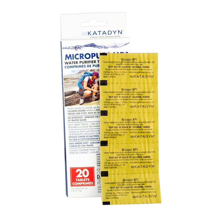 Katadyn 8014996 Micropur MP1 Replacement for Aquamira 67405- Water Purification Tablets
