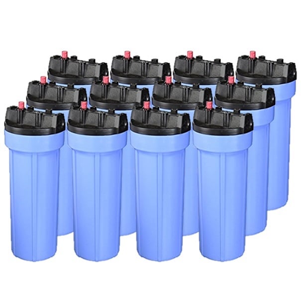 Pentek 158005 3/8" NPT Slim Line 10" Blue Housing 12-Pack