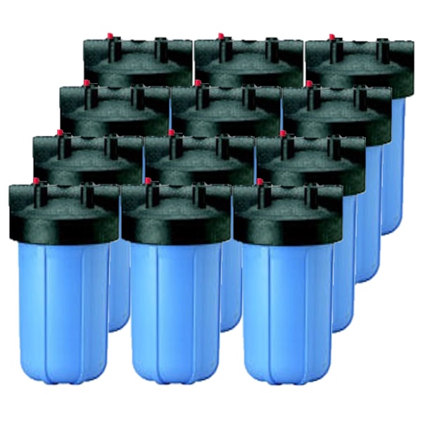 Pentek 158115 1/4" NPT Slim Line 10" Blue Housing 12-Pack