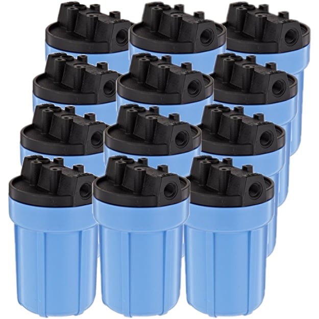 Pentek 158138 Blue/Black 1/4" Filter Housing 12 Pack - 12-Pack