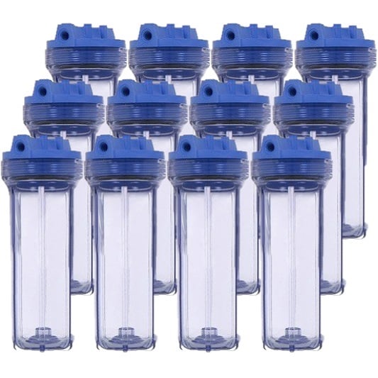 Pentek 158610 3/8" 3G Slim Line 10" Clear Housing 12-Pack