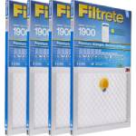 Filtrete Smart Air Filter S-UA03-4 20"x25"x1", 1900 MPR -4-Pack