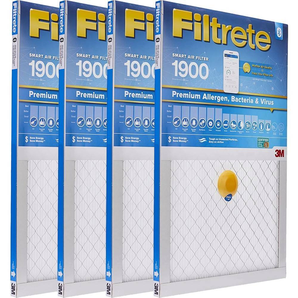 Filtrete Smart Air Filter S-UA03-4 20"x25"x1", 1900 MPR -4-Pack