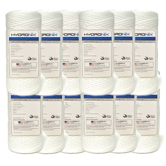 Hydronix 10" x 4.5" String Filter - 20 Micron 12-Pack