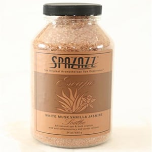 White Vanilla Jasmine Spa Salts - 22 oz - 'Soothe'